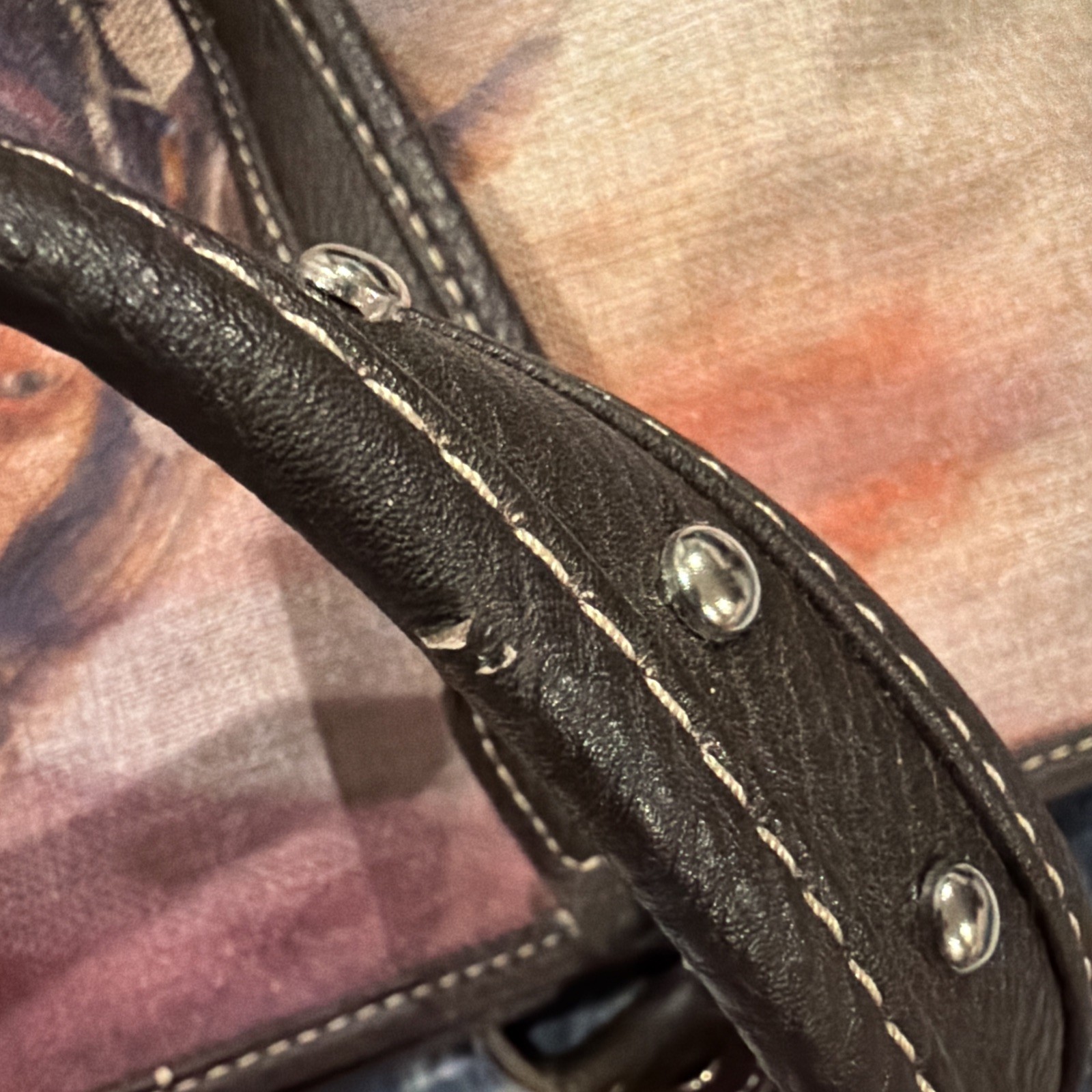 Montana West Laurie Prindle Native American Horse Art Tote Purse 19”x15” READ