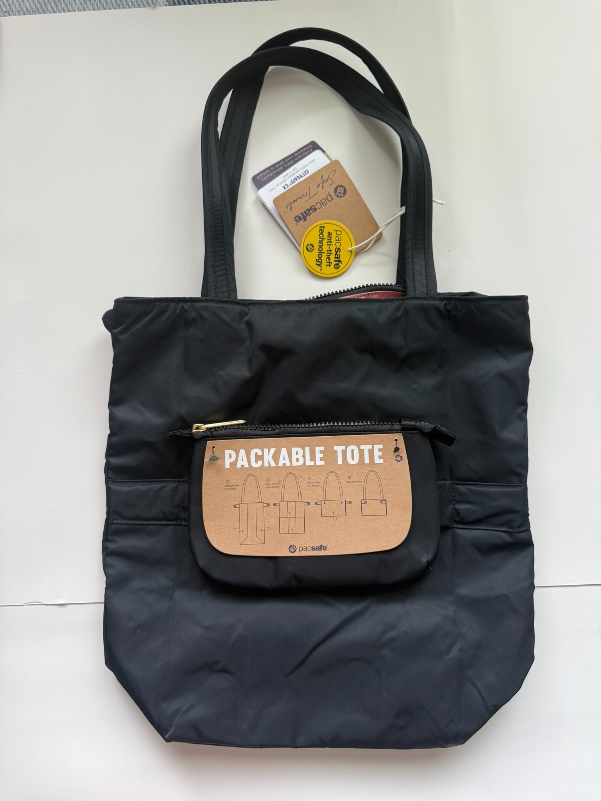 Pacsafe Citysafe CX Vertical Tote RFID Lockable Black Travel Bag 10 liter 20445