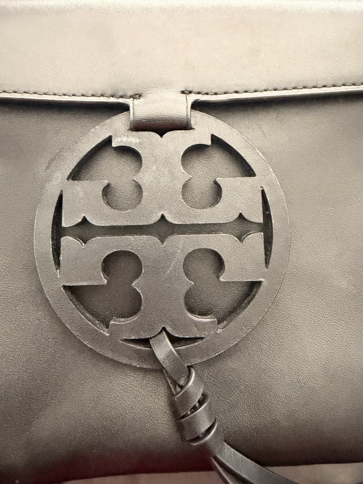 NWT Tory Burch Miller Logo Leather Flap Crossbody Bag 50769 BLACK AUTHENTIC