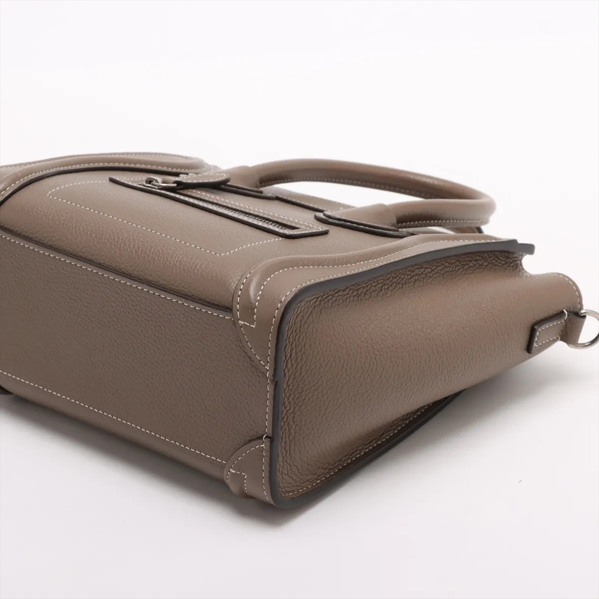 Celine Luggage Nano shopper Leather 2 Way Handbag Greige