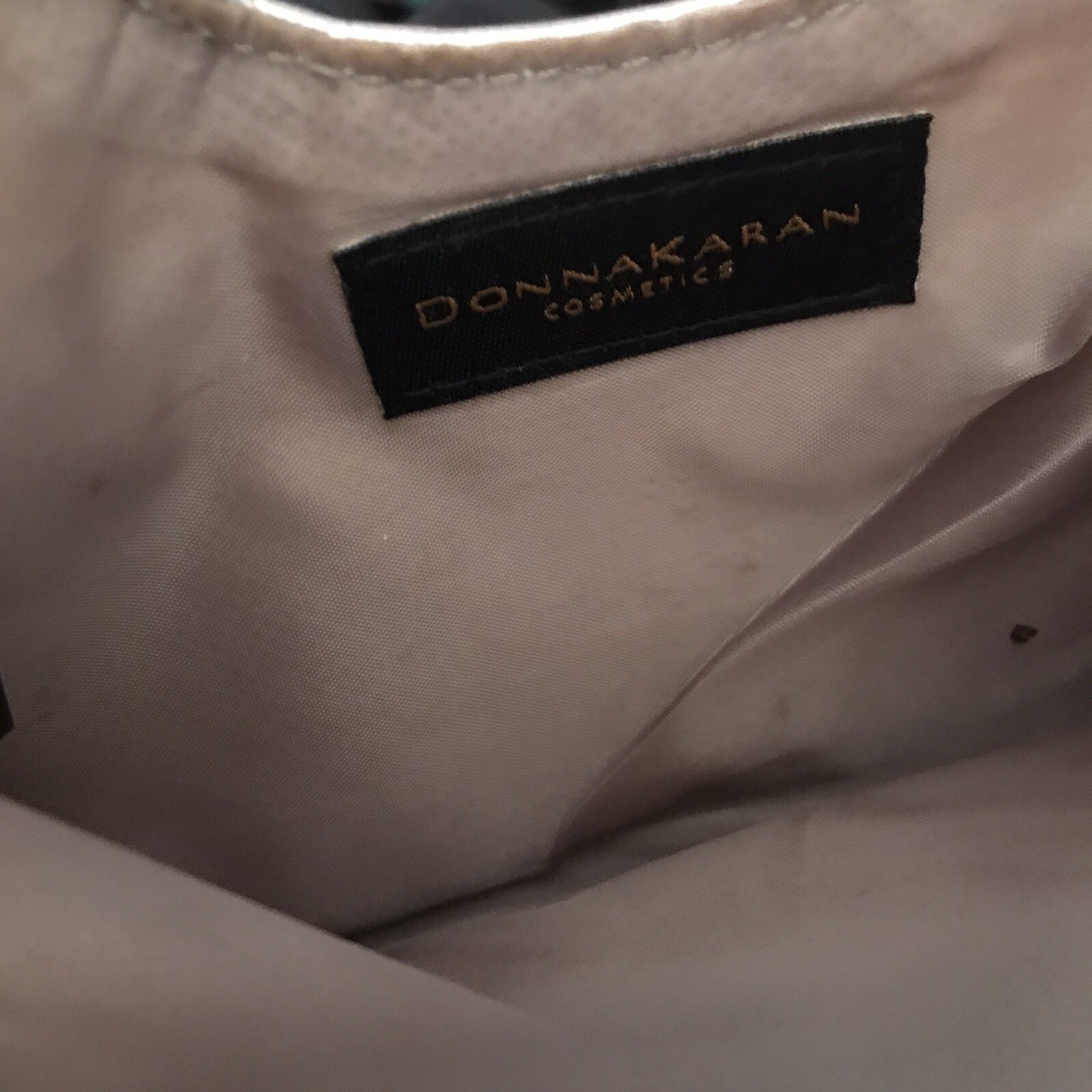 Y2K DONNA KARAN Cashmere SILVER PINK WOMEN’S COSMETICS BAG PURSE