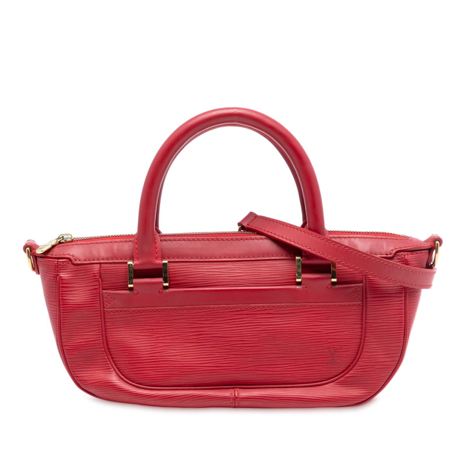 Louis Vuitton Epi Dhanura PM Pre-Loved Satchel Red