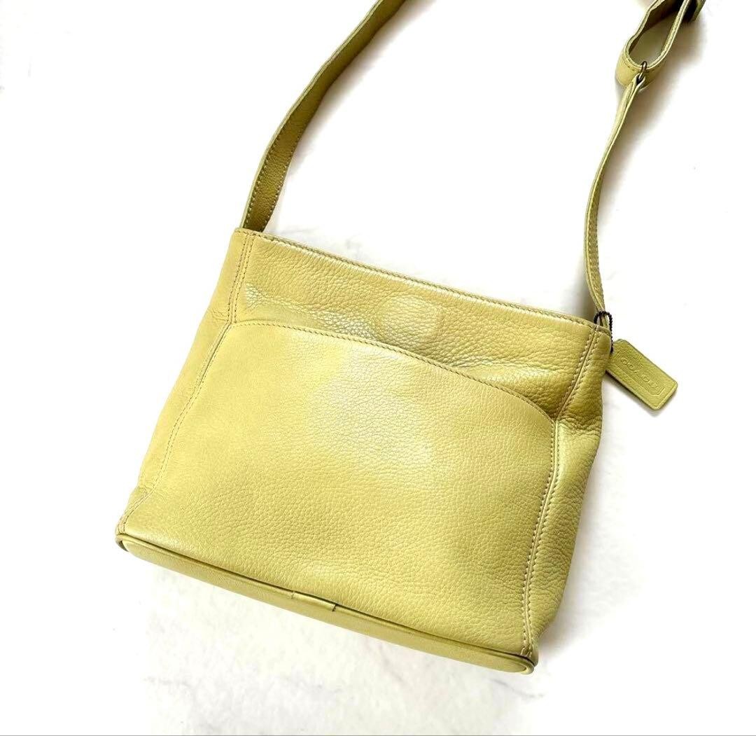 Old COACH Old COACH Shoulder Bag Yellow Green Sonoma