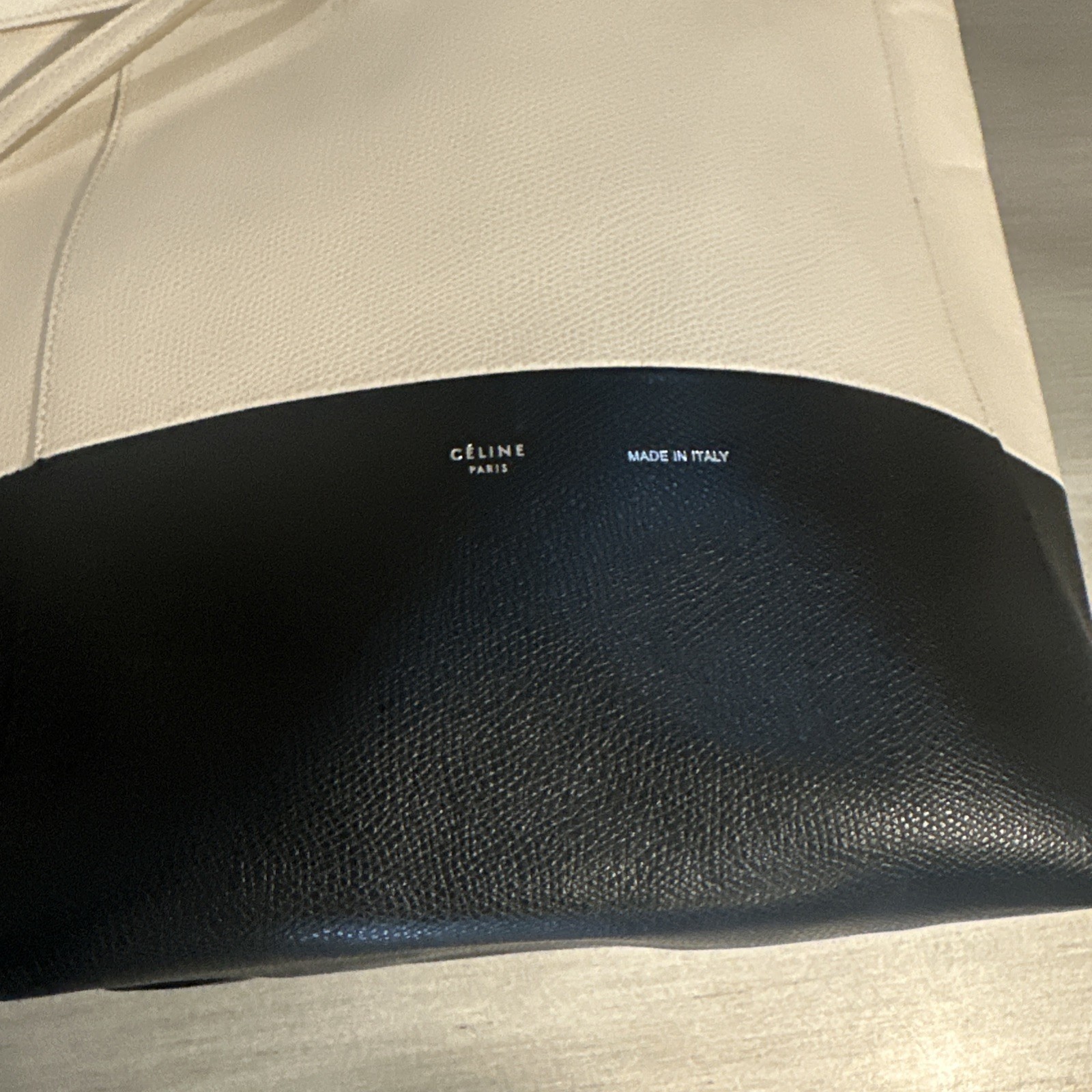 CELINE Vertical Cabas Small Black & White Handbag