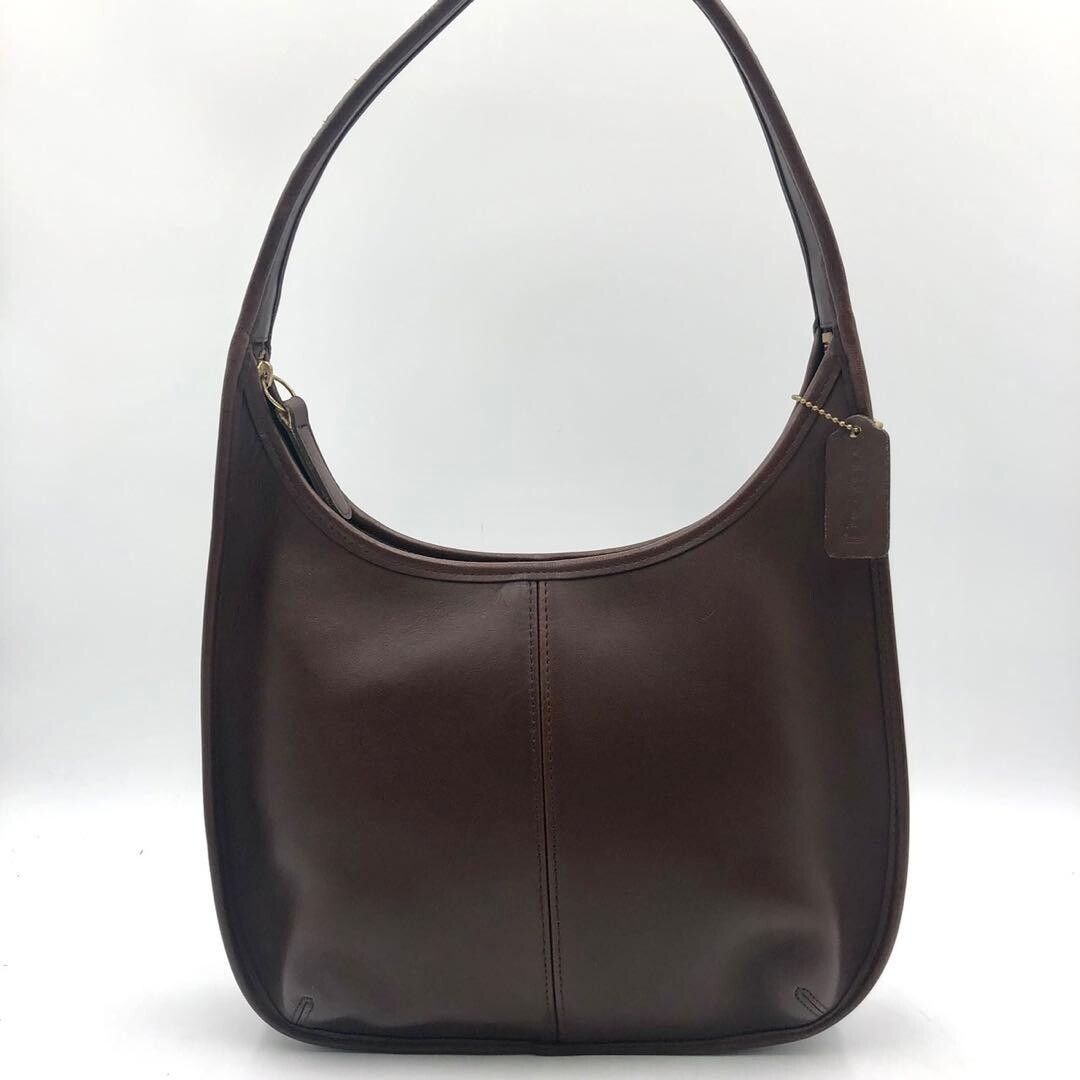 Coach Ergo Shoulder Bag Brown Leather Hobo Purse Vintage Gold Hardware 11.6in