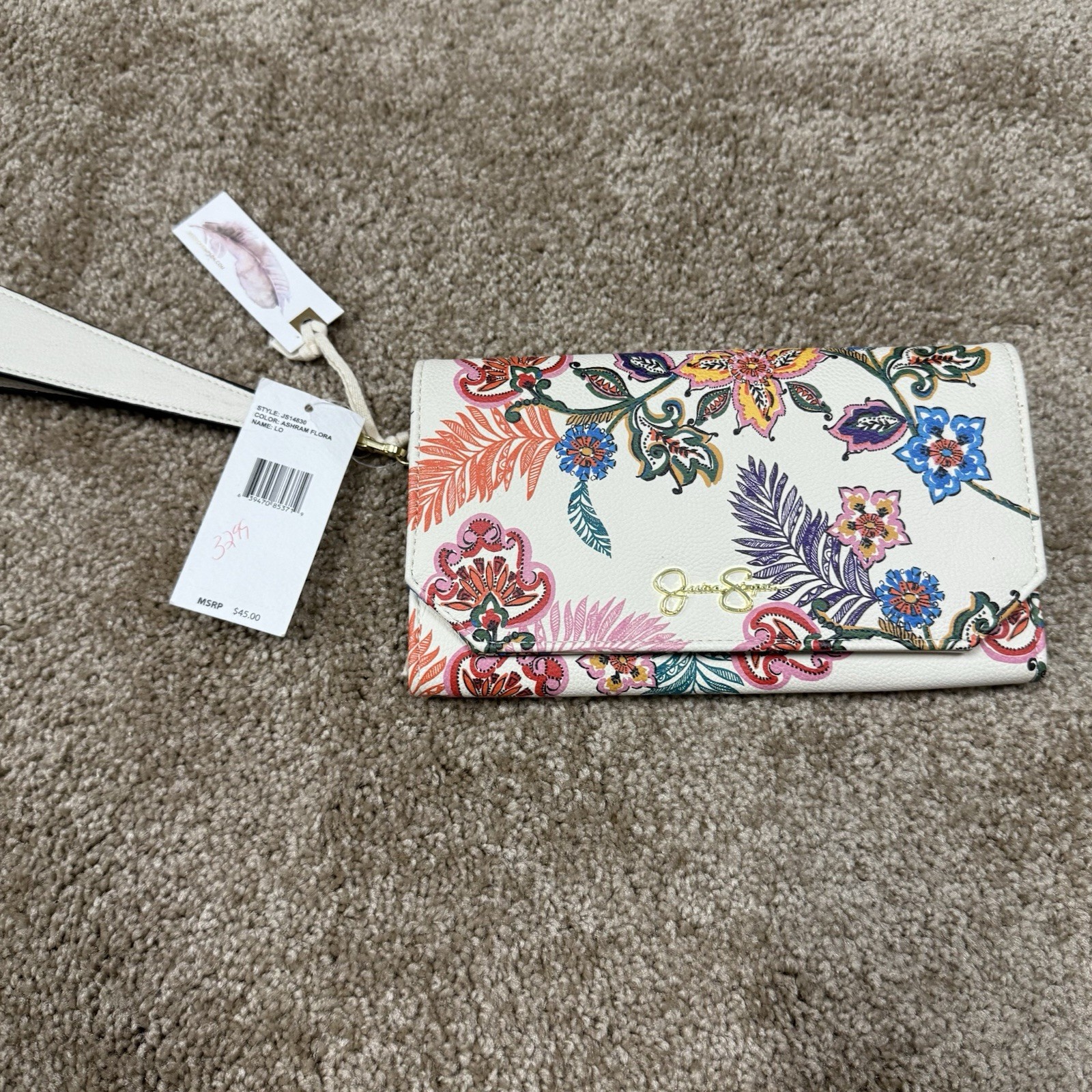 Brand New With Tags Jessica Simpson Plant Print Clutch