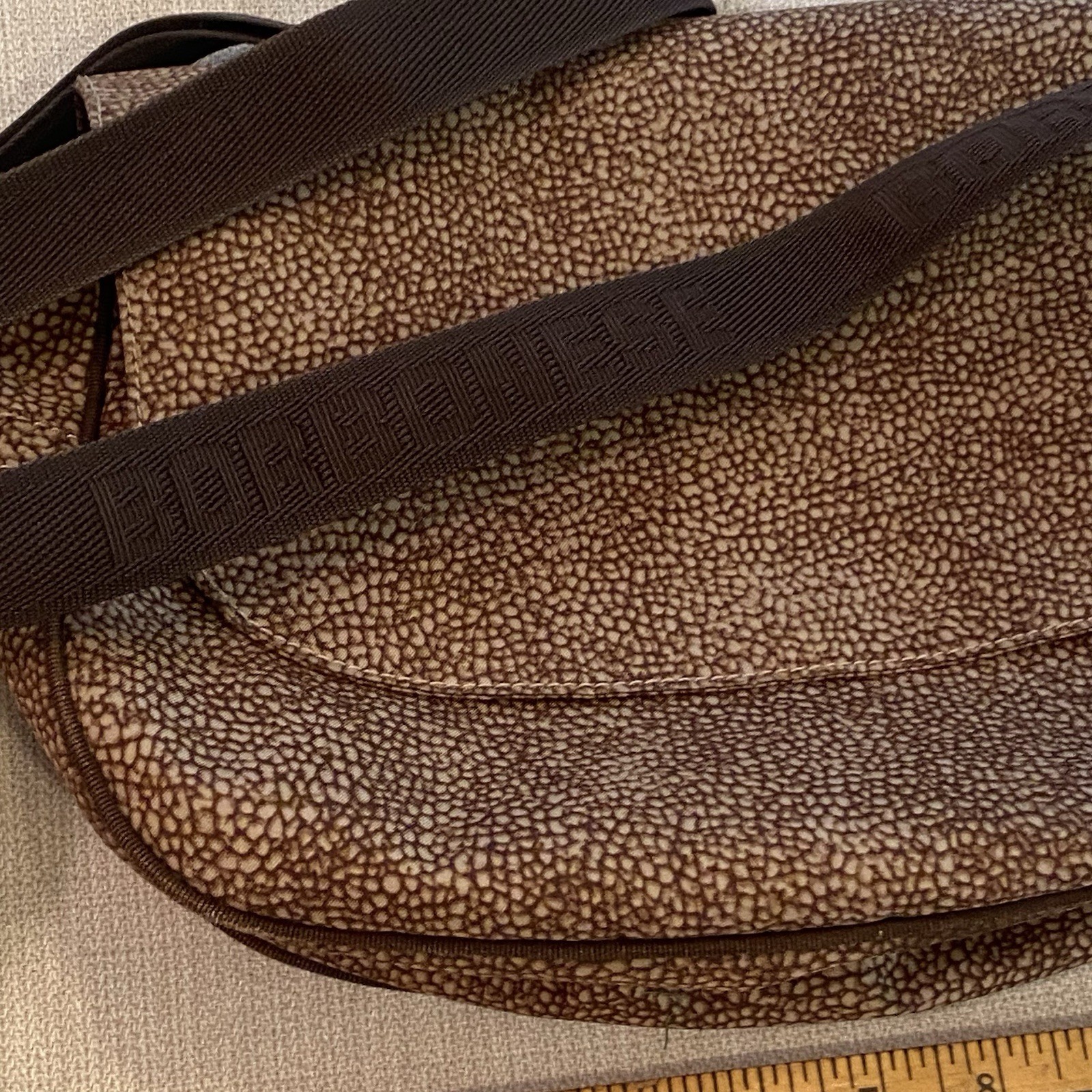 Borbonese Brown Nylon Crossbody Shoulder Bag