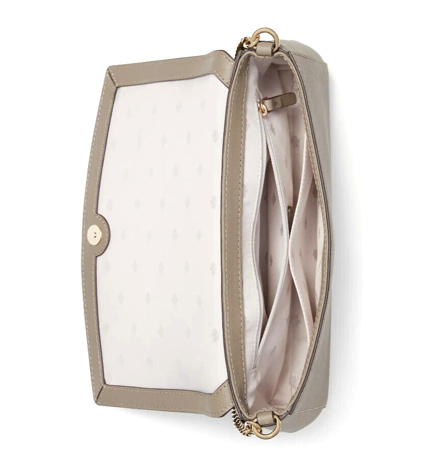 New Kate Spade Laurel Way Greer Crossbody Leather Thunder Cloud