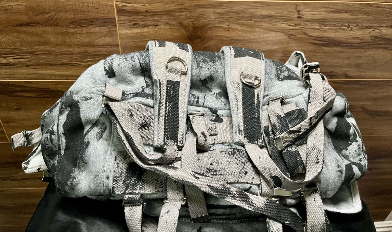 YSL – Yves Saint Laurent – Backpack – Jersey – Black – Cotton – Excellent