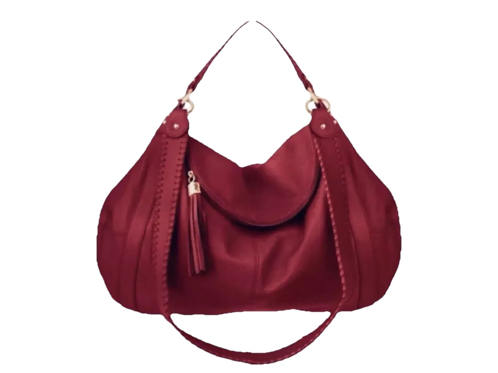 NWT Onna Ehrlich Red Pebbled Leather RACHEL SHOULDER BAG.