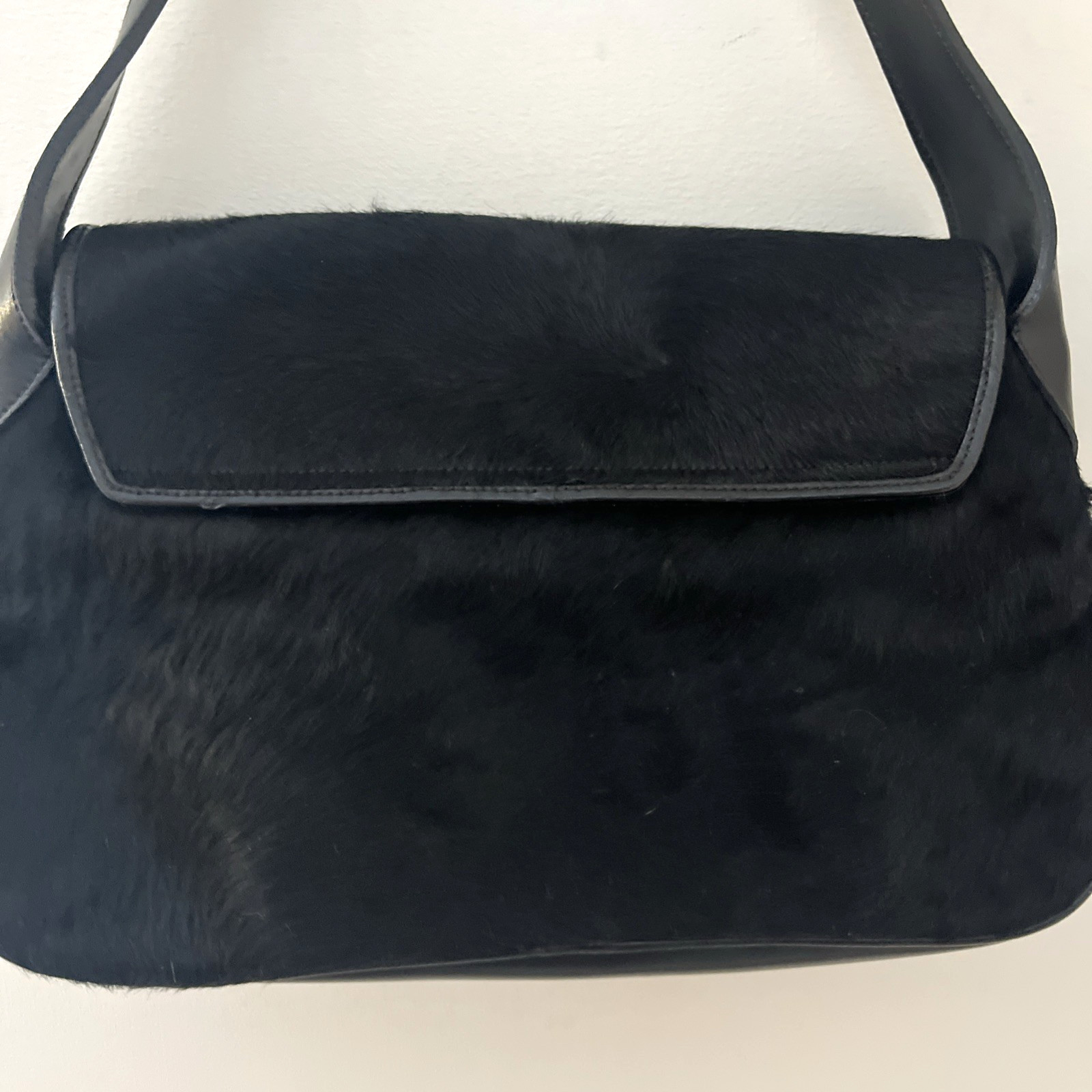 Puntotres Y2K Calf Hair Designer Shoulder Bag Leather Purse Spain