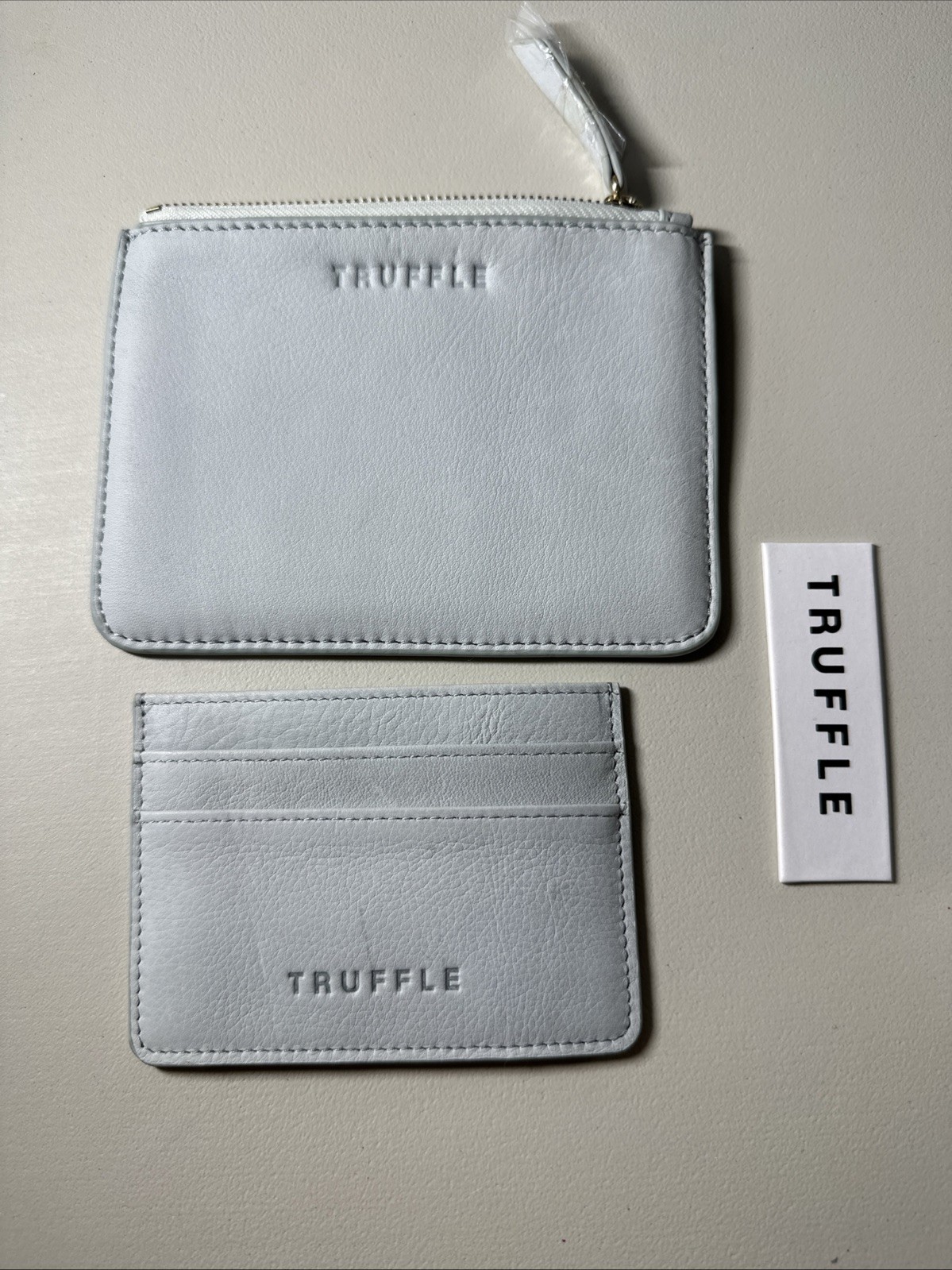 Truffle Women’s Light Blue Mini Clarity Clutch Purse Pouch Bag & ID/Card Holder