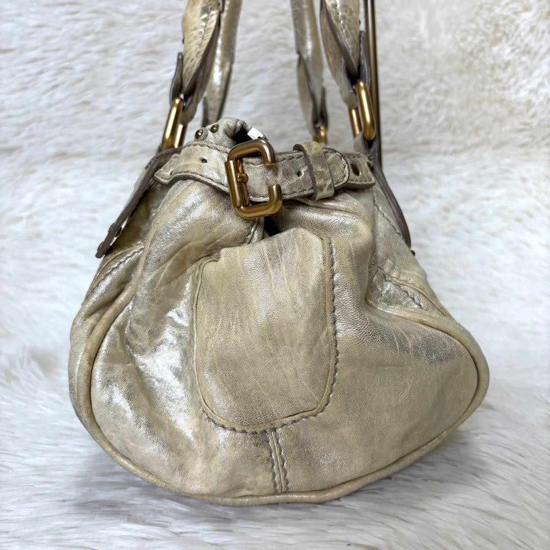 Chloe Paddington Metallic Leather Satchel Bag Rare Archive Vintage Auth
