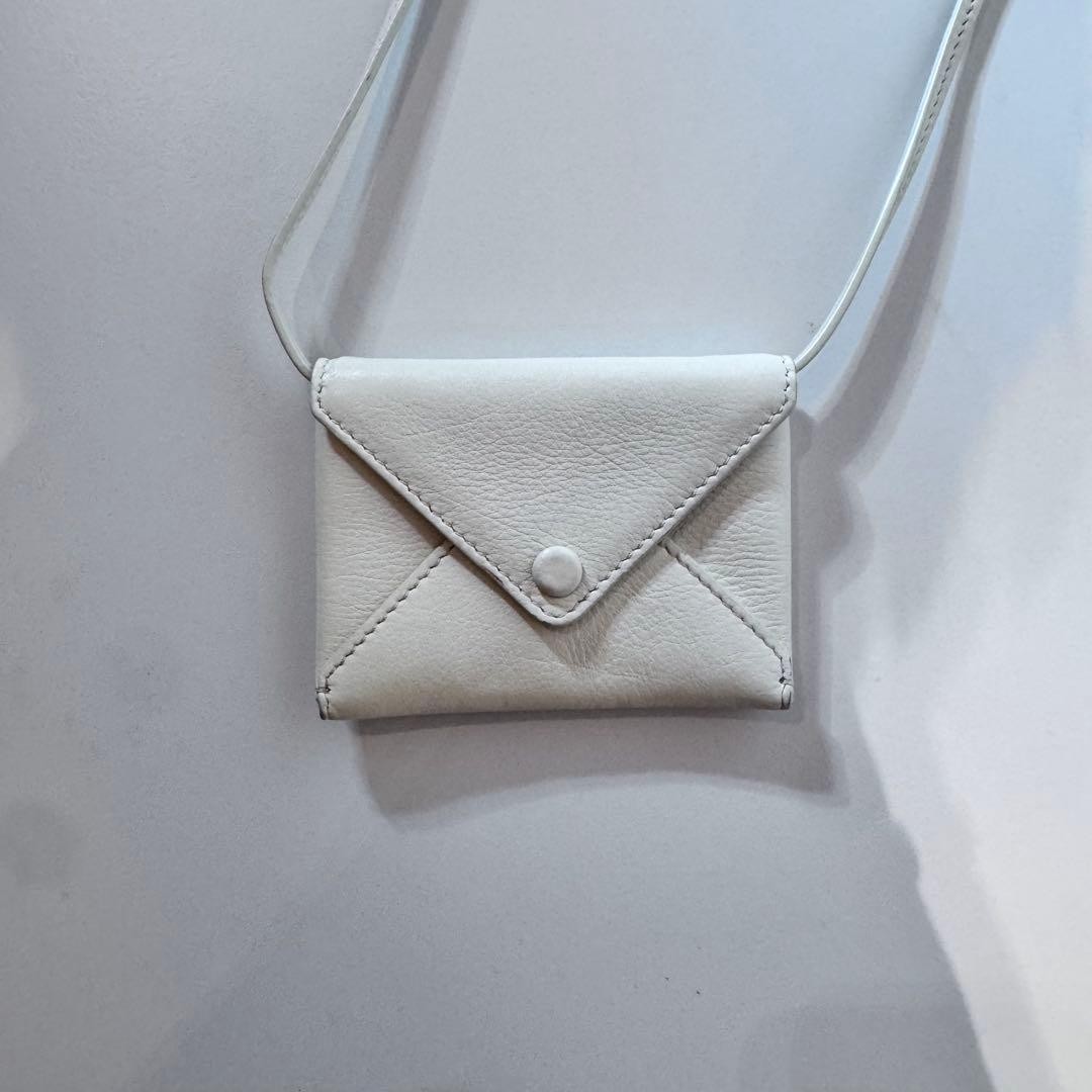 THE ROW Mini Envelope Shoulder Crossbody Bag Purse in White USED Good Condition