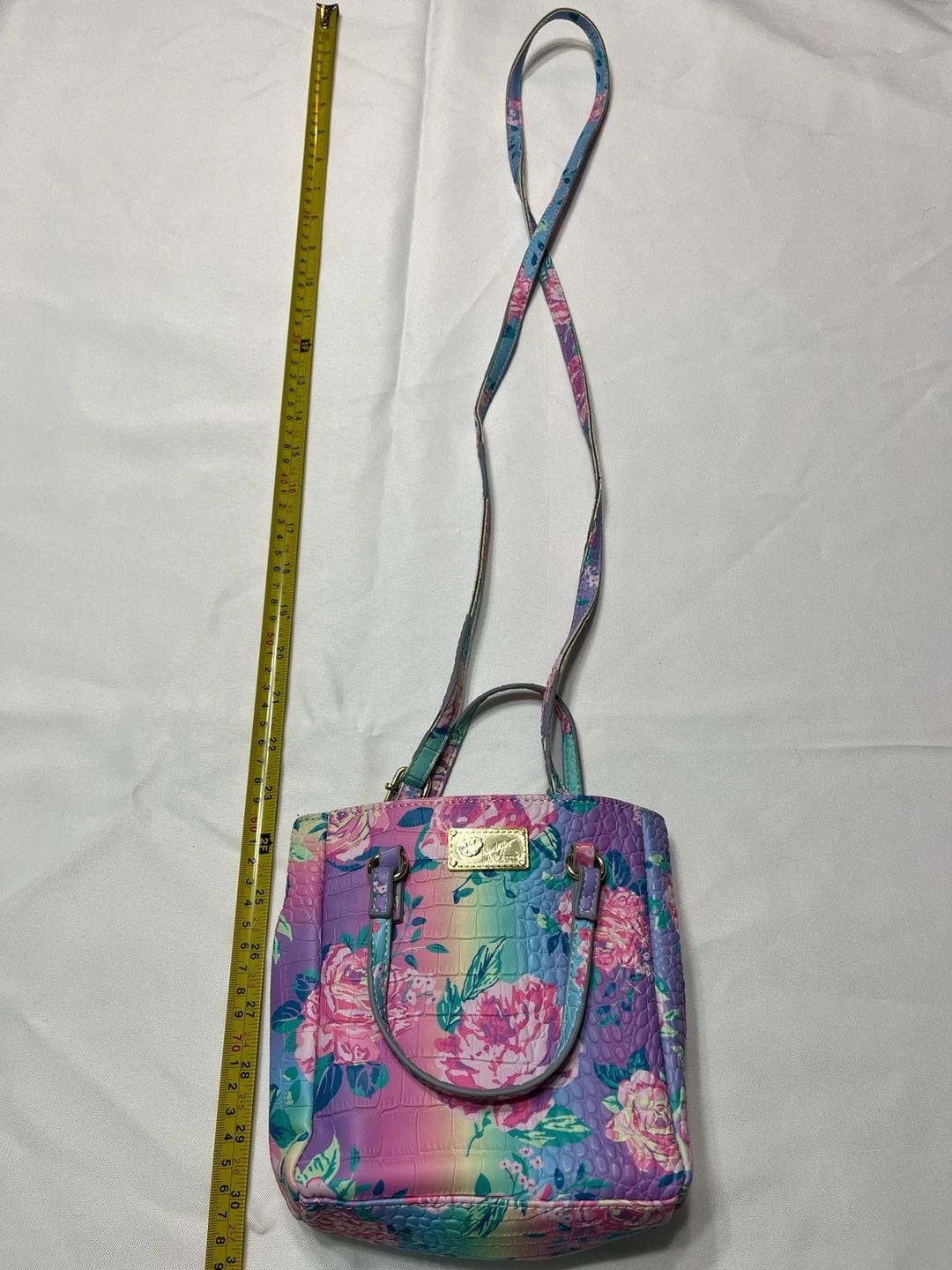 Betsey Johnson Floral Croc-Embossed Mini Tote Bag