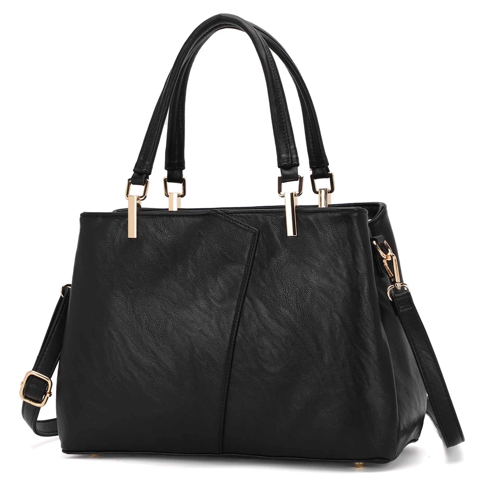 Bolso De Hombro Y Cruzado Con Asa Superior En Cuero Sintetico De Lujo Pro