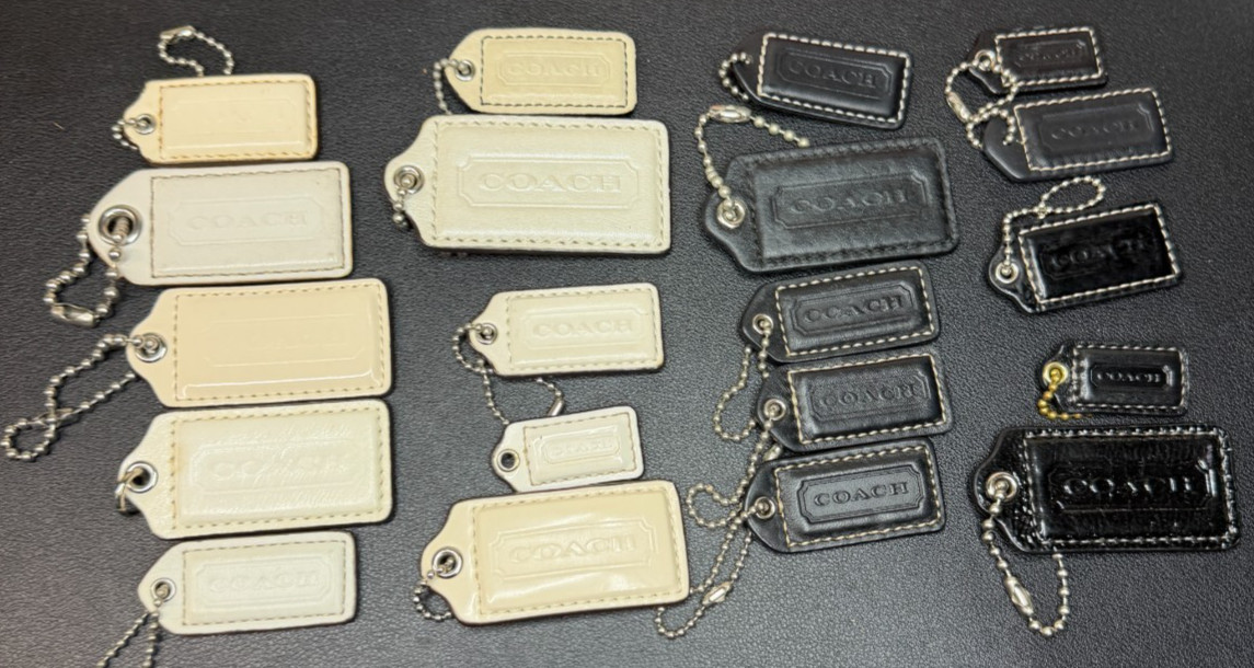Coach Black/White/Cream Hangtags Lot of 20 (Lot 1636)