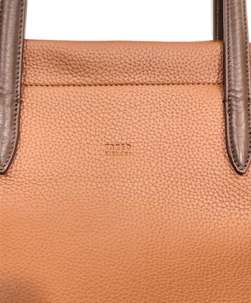 TAKEO KIKUCHI PVC shrink tote bag brown