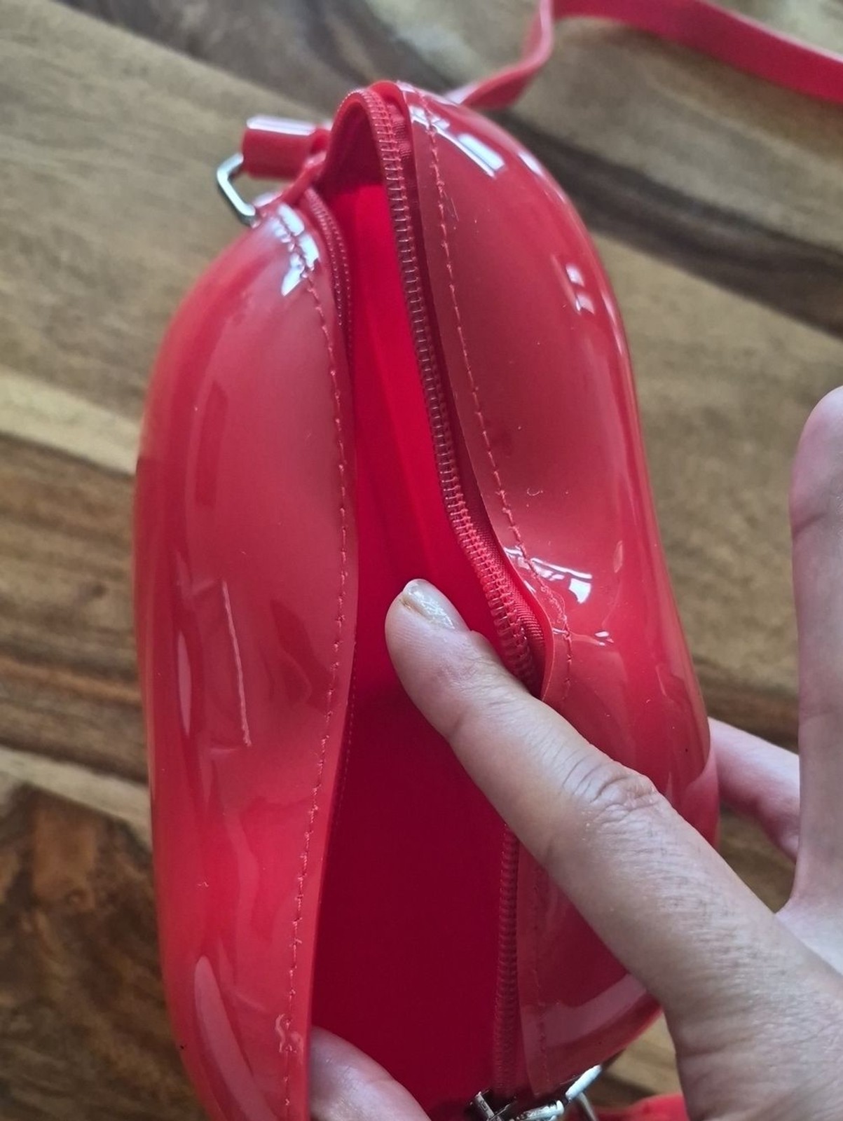“Oddpeople” Logo Red Molded Heart Bag