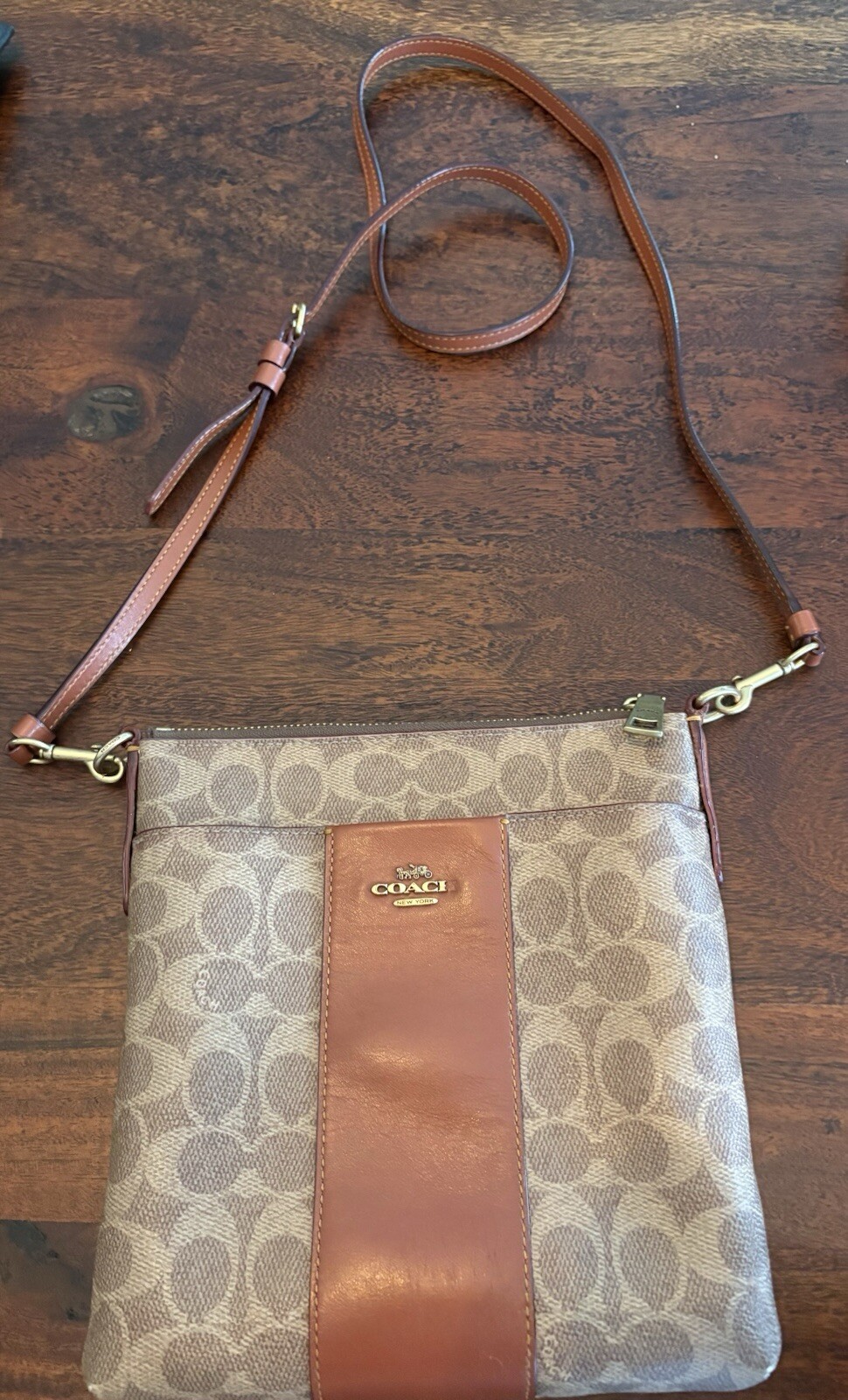 COACH Kitt Messenger Crossbody Colorblock Signature Canvas / gently used 41321