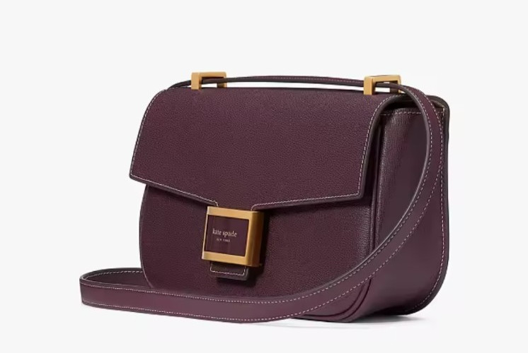 kate spade- KATY- medium leather convertible shoulder bag- deep cherry- NWT-$378