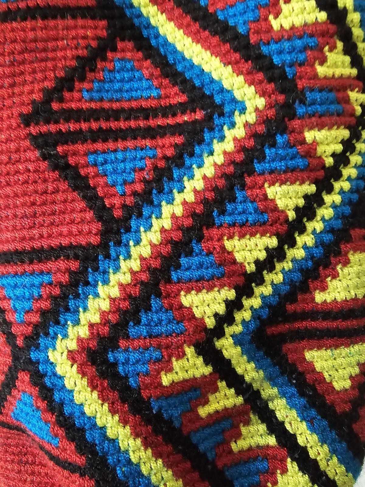 Authentic Handwoven Colombian Wayuu Mochila Bucket Bag – Boho Crossbody