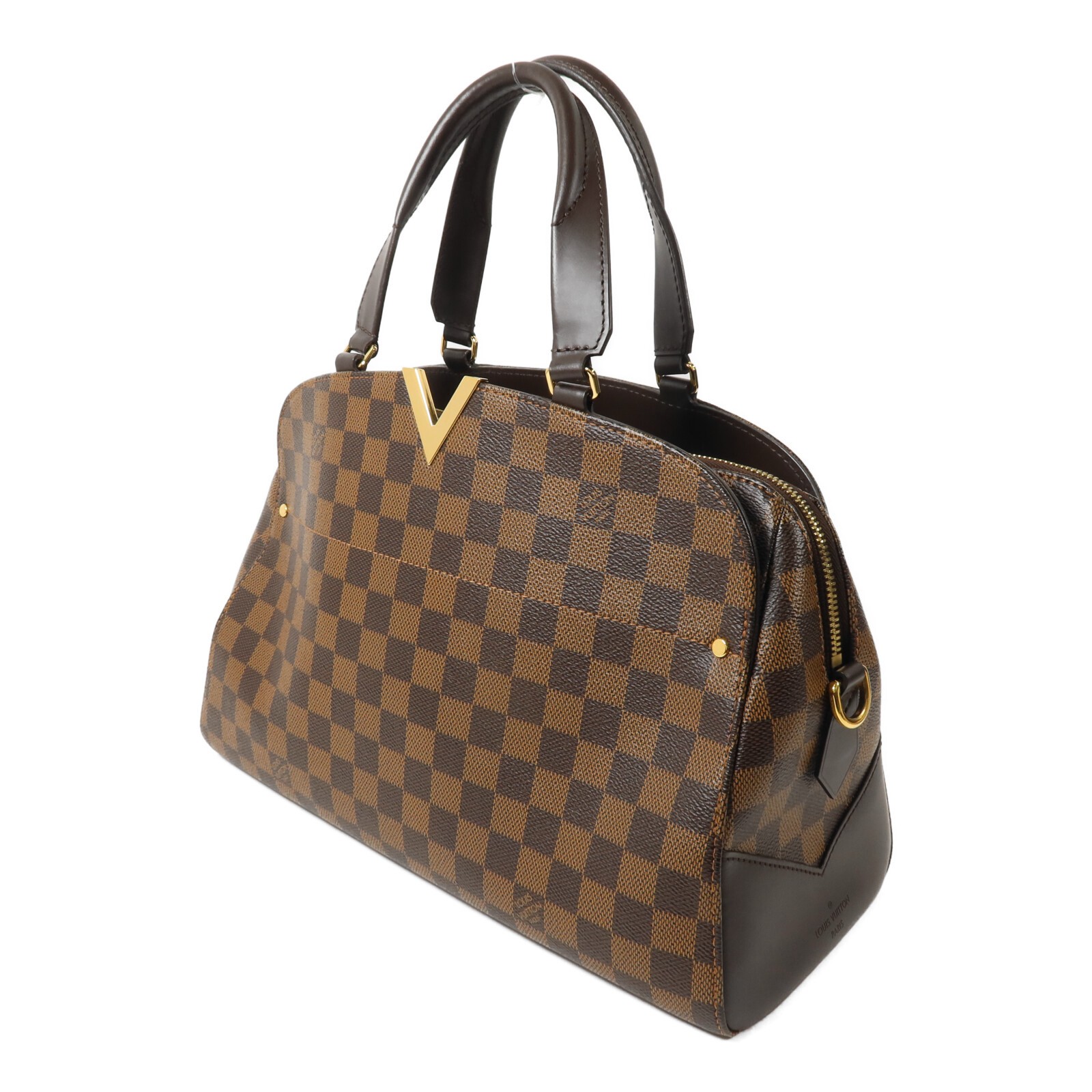 LOUIS VUITTON LV GHW Kensington Bowling 2 Way Shoulder Bag N41505 Damier Brown