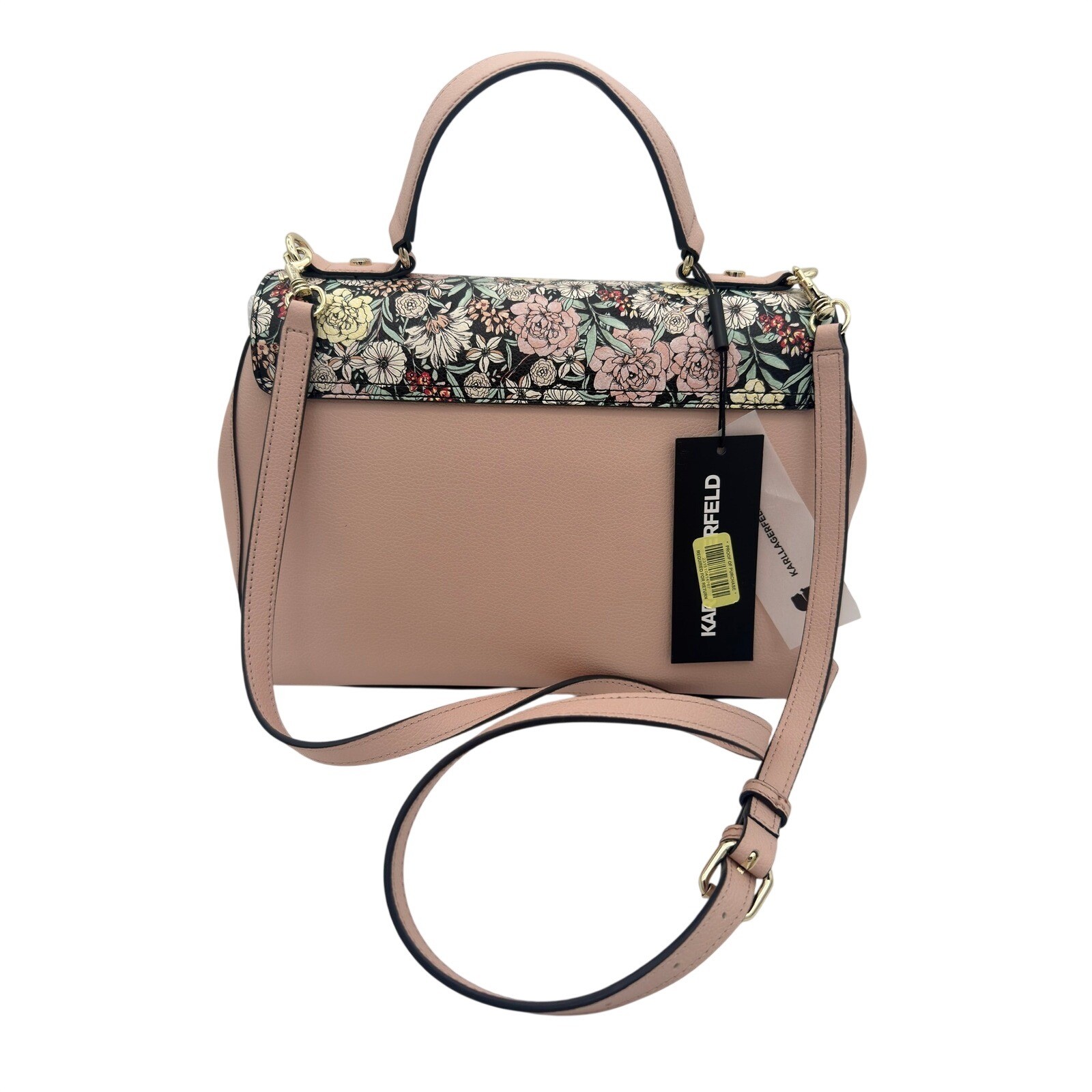 Karl Lagerfeld Paris Tinley Floral Embellished Satchel Crossbody Bag Pink NWT