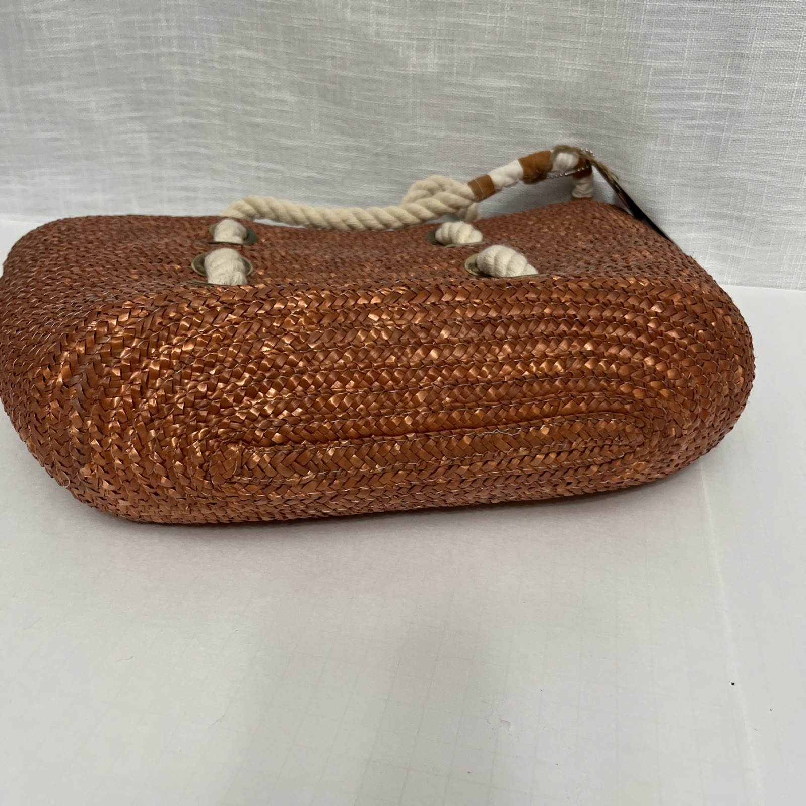 Sun & Sand Tote Handbag New With Tag 2007 Coral Color With Rope Handles