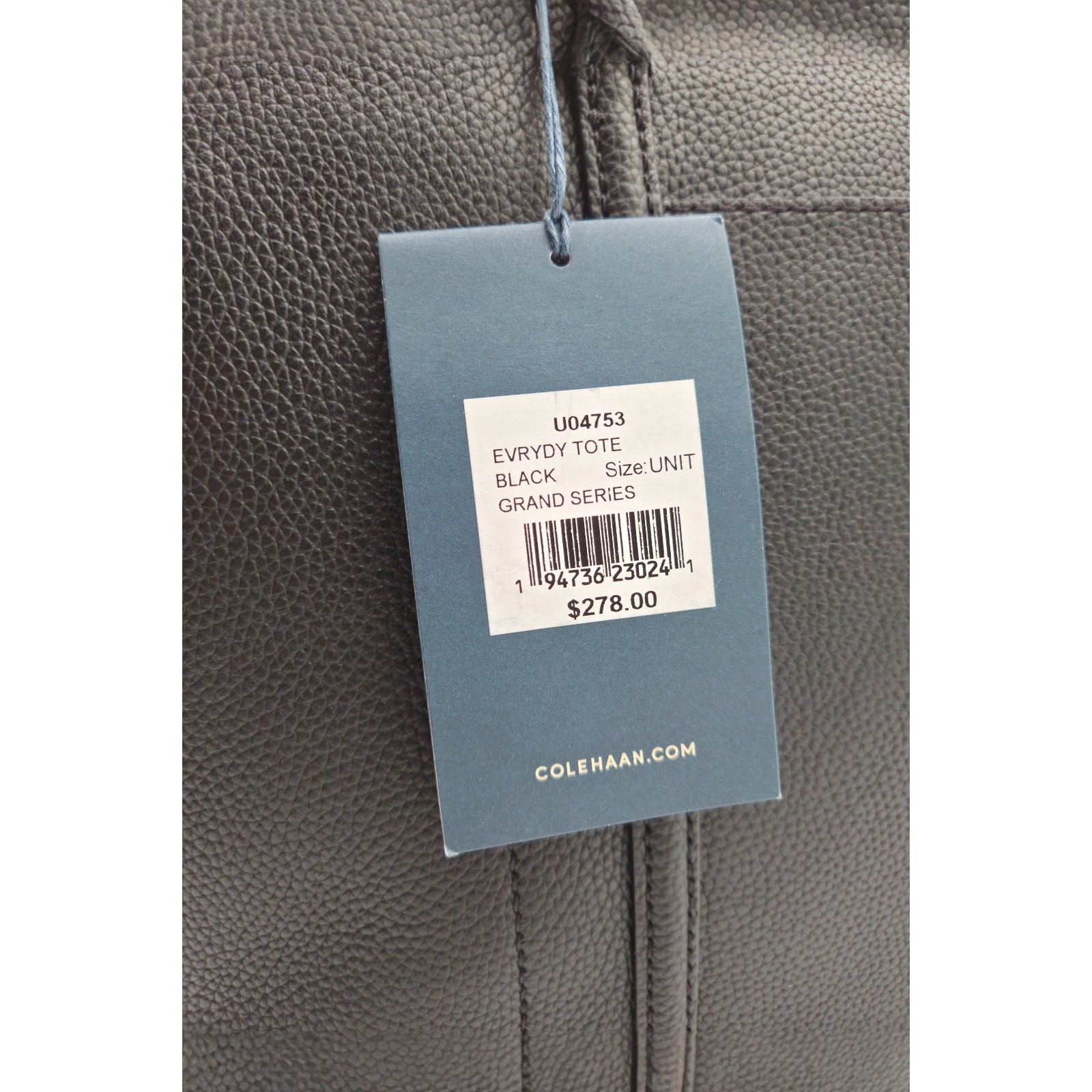 Cole Haan Everyday Tote Grand Series Leather – Black – NWT – $278