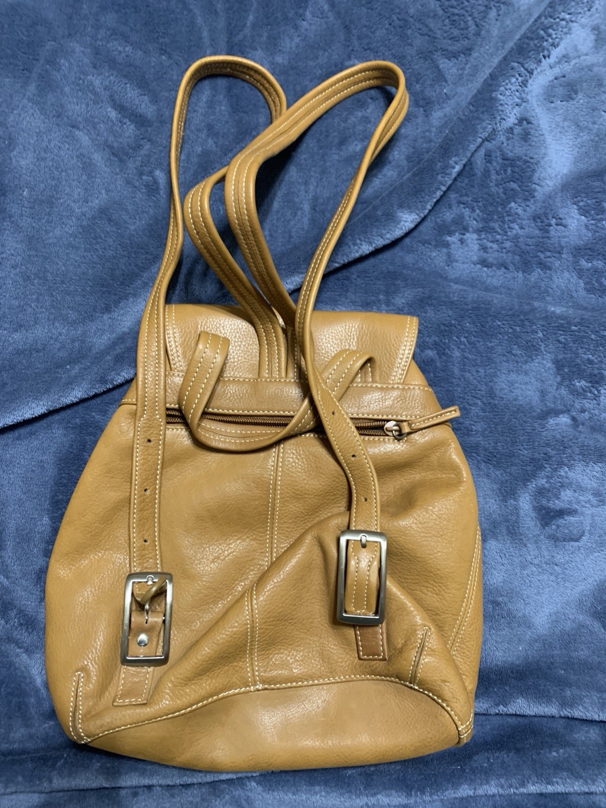 Vintage TIGNANELLO Pebbled Genuine Leather Mini Backpack – Caramel Tan EUC