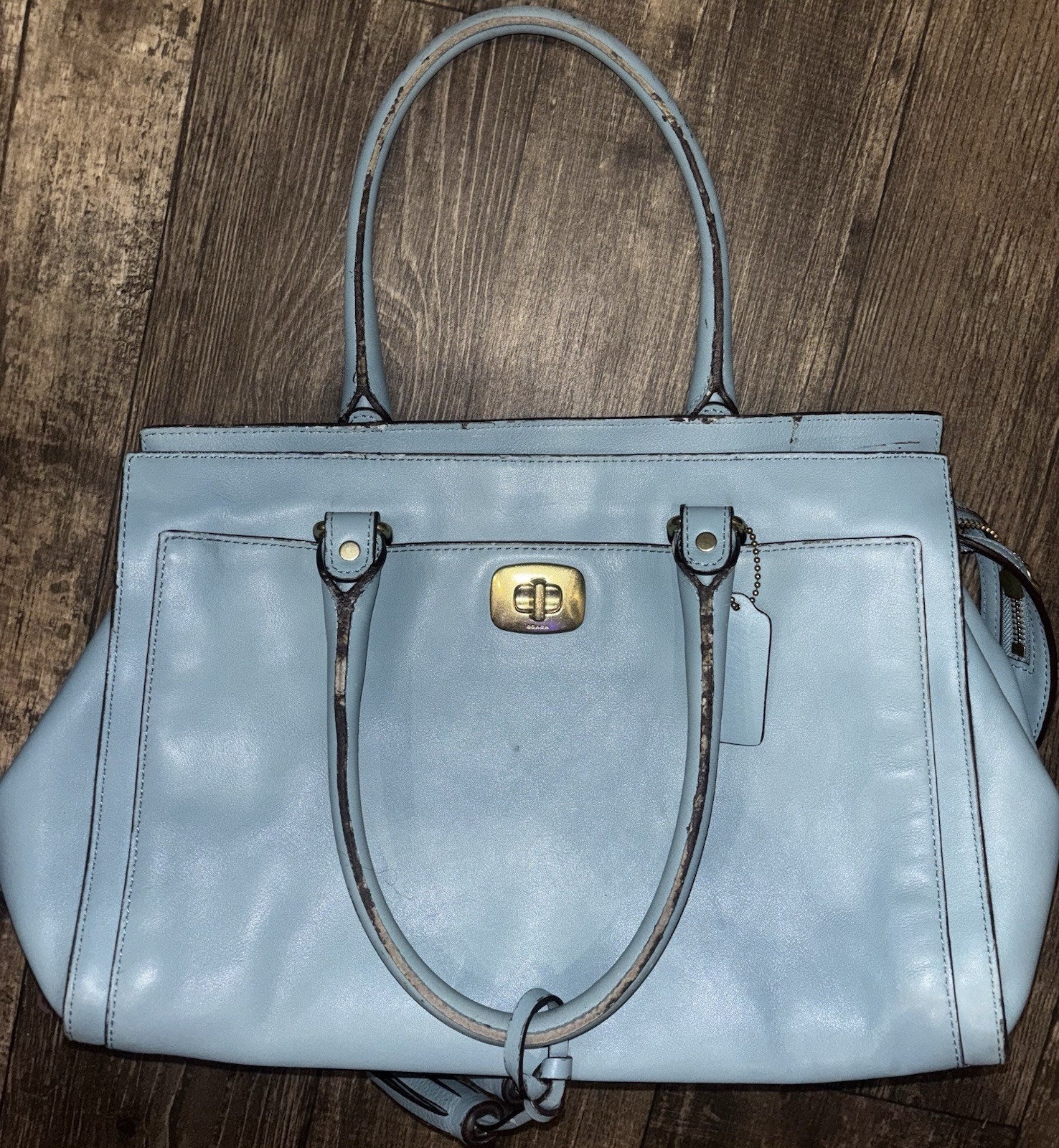 Vintage Coach Legacy Chelsea Carryall Bag Robins Egg Blue Baby Blue