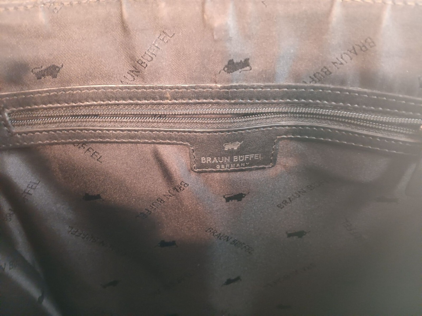 Braun Buffel Black Leather Tote Shoulder Bag, Double Handle, Germany, Briefcase