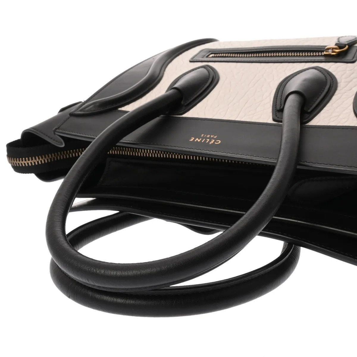 Celine Luggage 189793 Handbag Leather Black #WB7743
