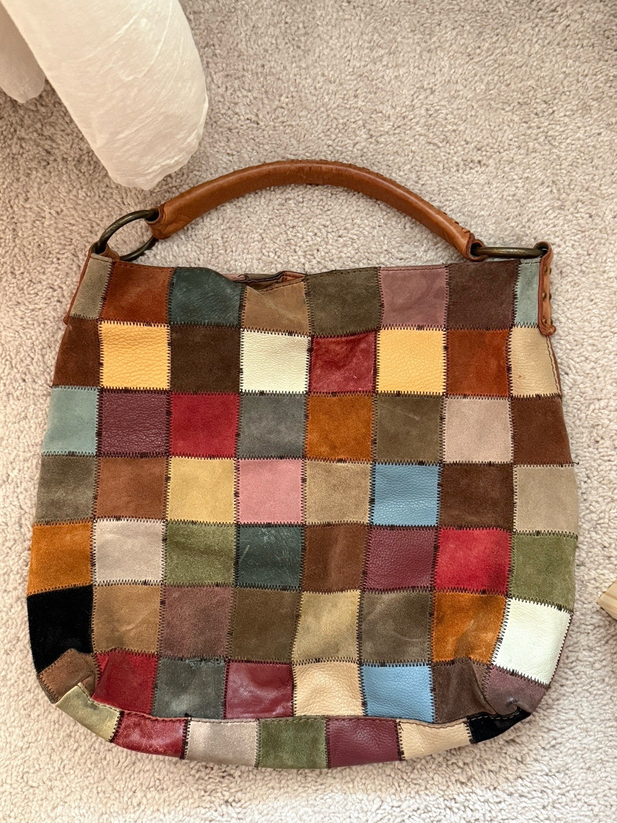 Lucky Brand Patchwork Bag Hobo Vintage Y2K