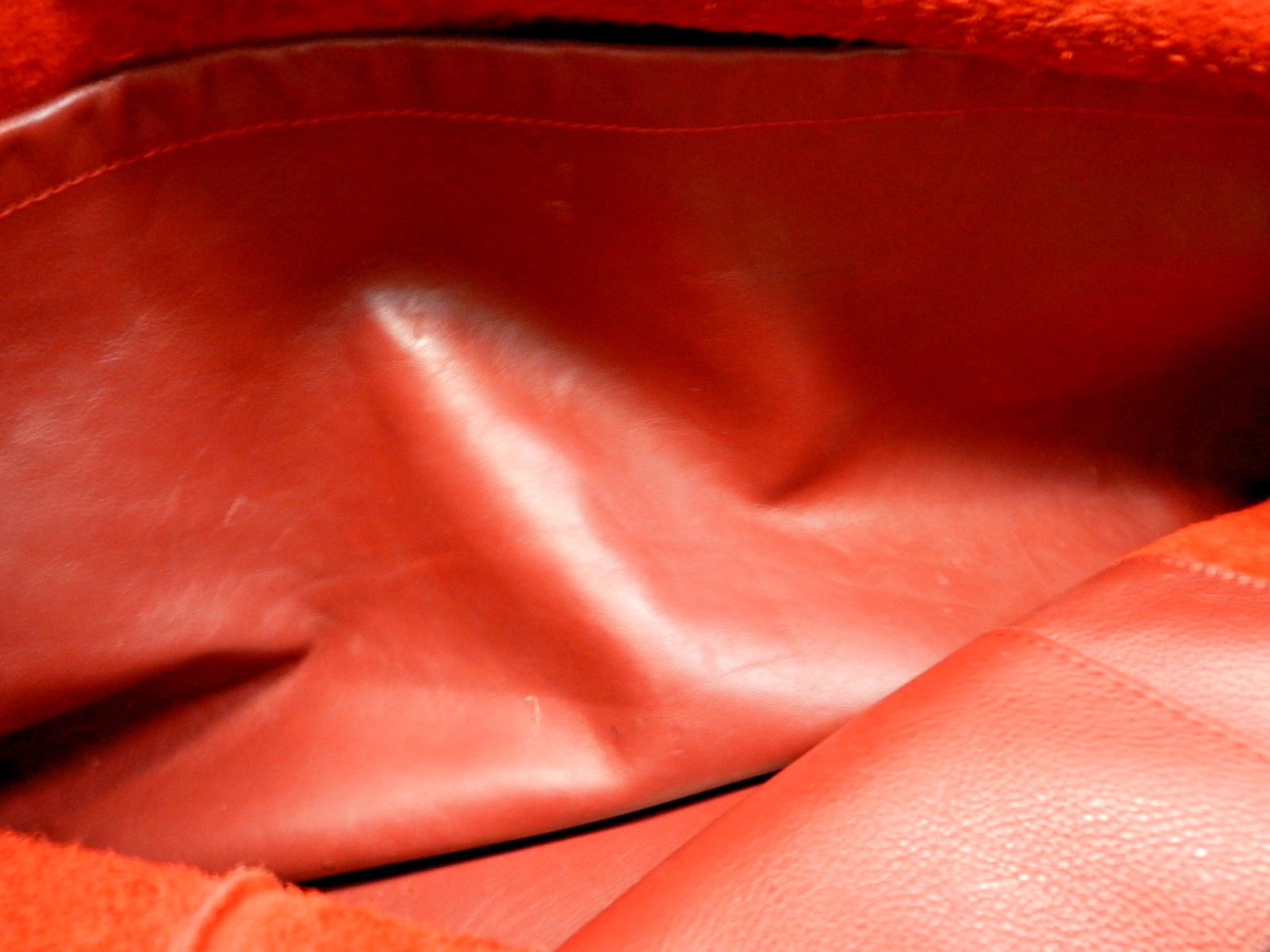 Urban Artisan Leather red X-Large tote bag purse weekender Unstructured zip top