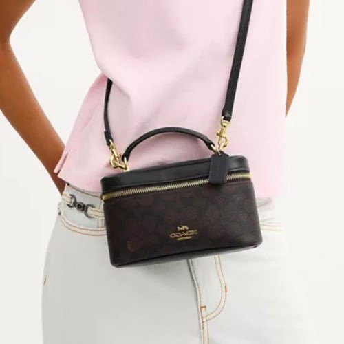 COACH Rainer Crossbody Bag 18 In Signature Canvas Walnut CEO23 F/S JP [DDP]