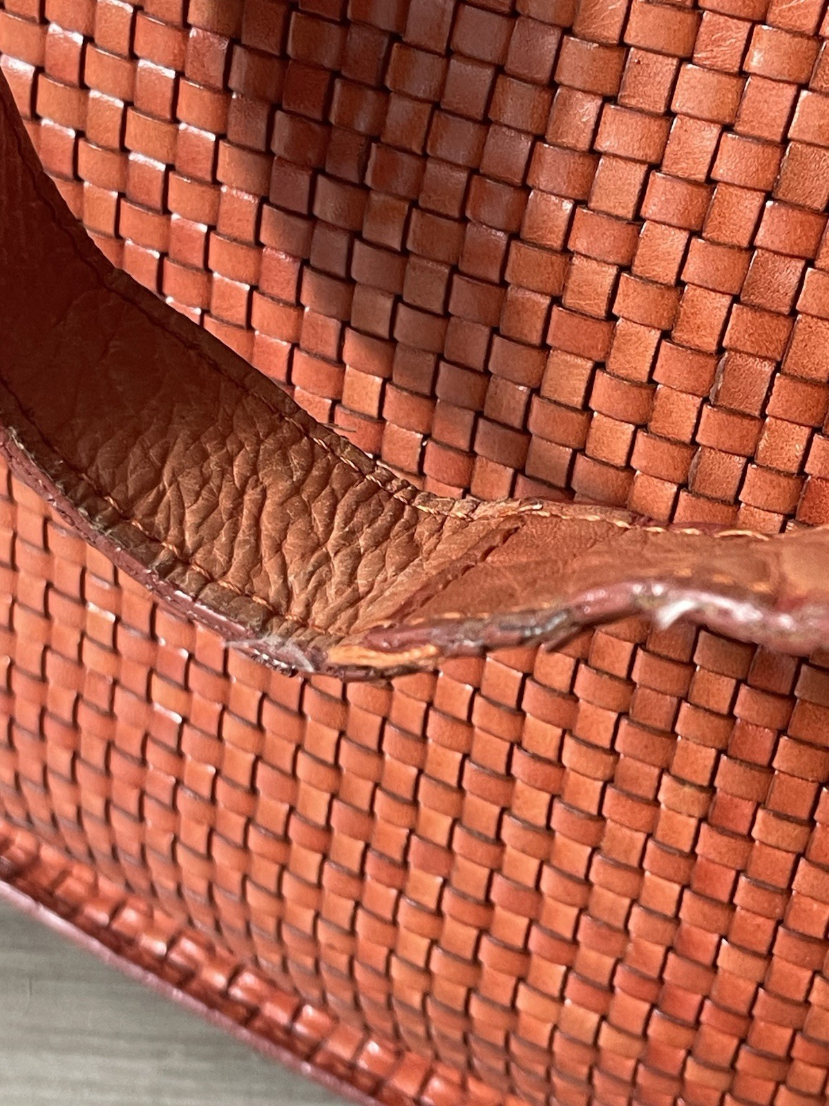 Vintage | Valerie Stevens | Woven Leather Shoulder Sack Bag