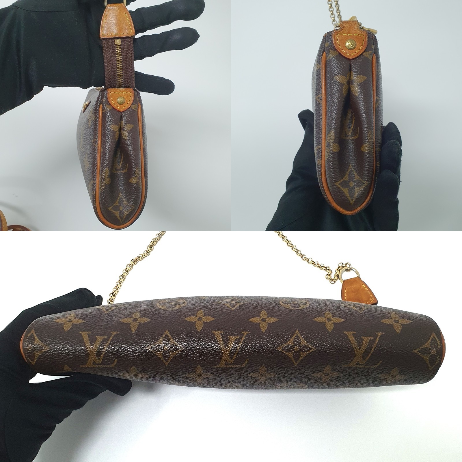 Authentic Louis Vuitton Eva Clutch Monogram M95567 Guaranteed Genuine Bag CLA448