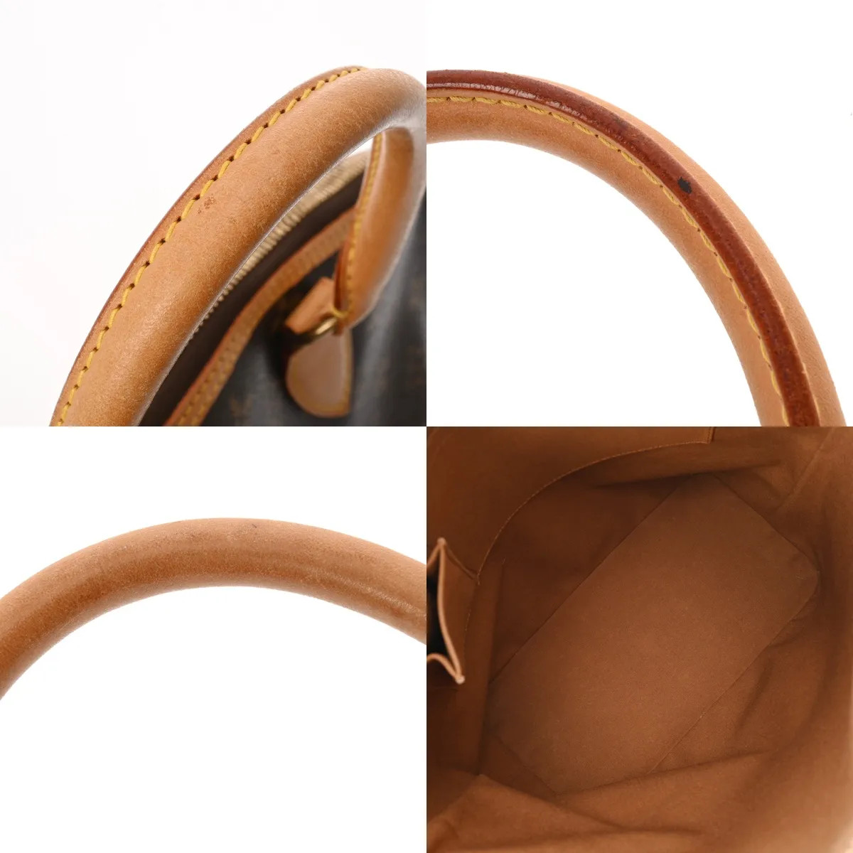 Louis Vuitton M40103 Handbag Monogram Canvas Brown #WB6337