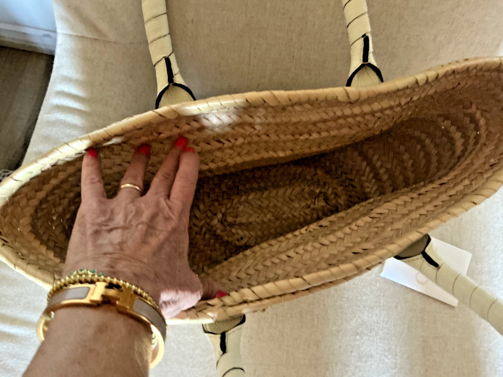 CHLOE Marcie basket bag Tote Bag Raffia Ladies [Used]