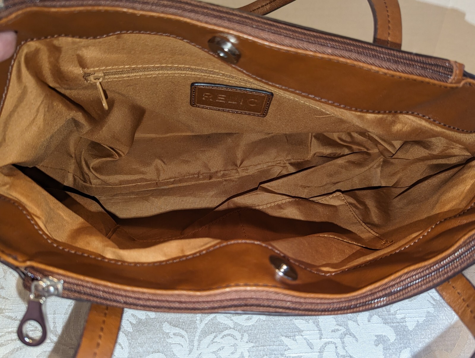 Relic Caraway Medium Tote Shoulder Bag Handbag Purse Satchel Beige/Brown