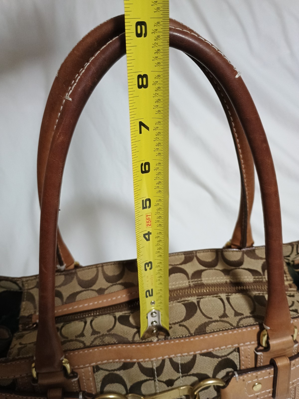 HUGE Coach Hampton Horsebit Satchel Tote XL🏵19 x 10 x 6 Handbag 10537 + Hangtag