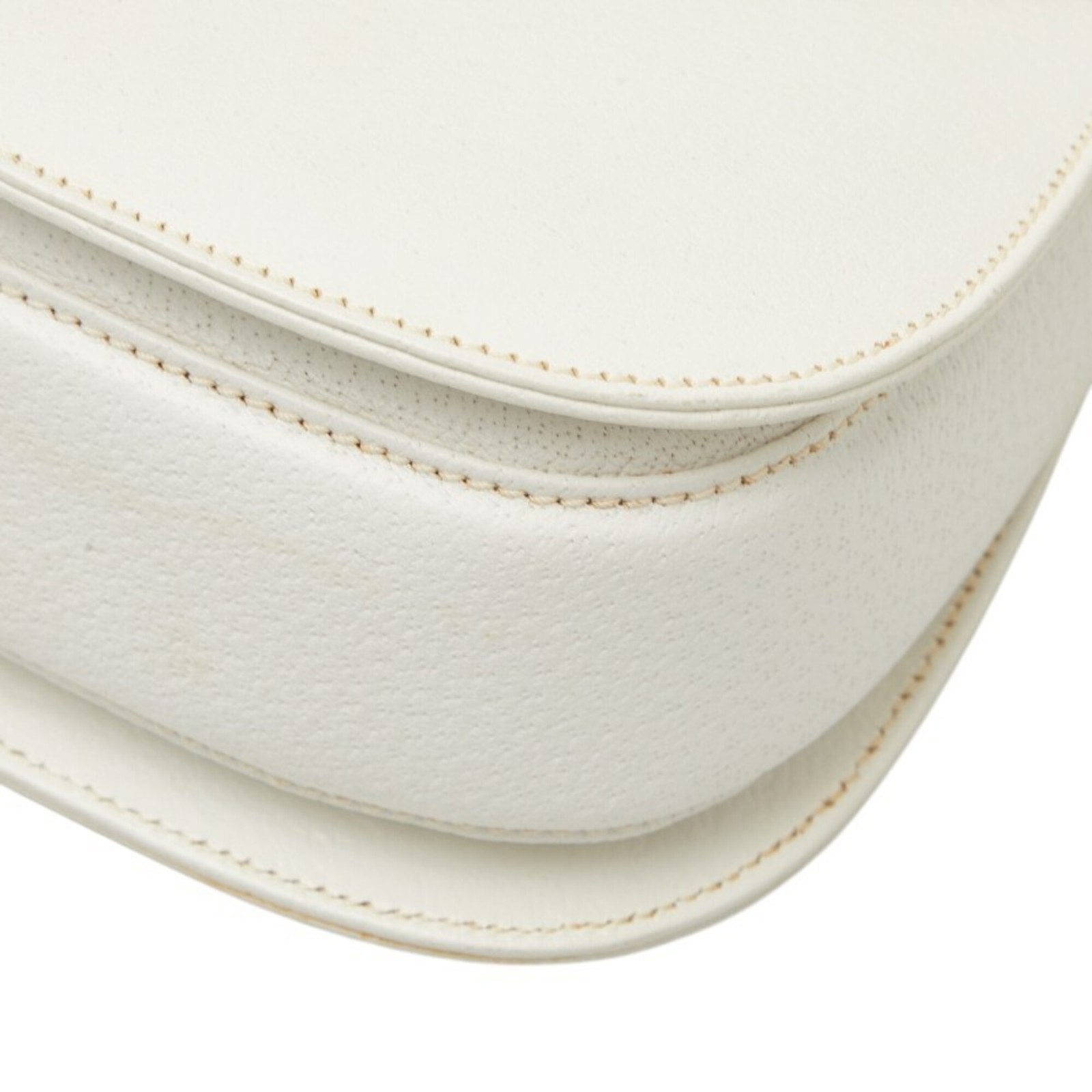 Gucci Bamboo Handbag Shoulder Bag 2WAY 000 1014 0188 White Leather… GZl1iul1