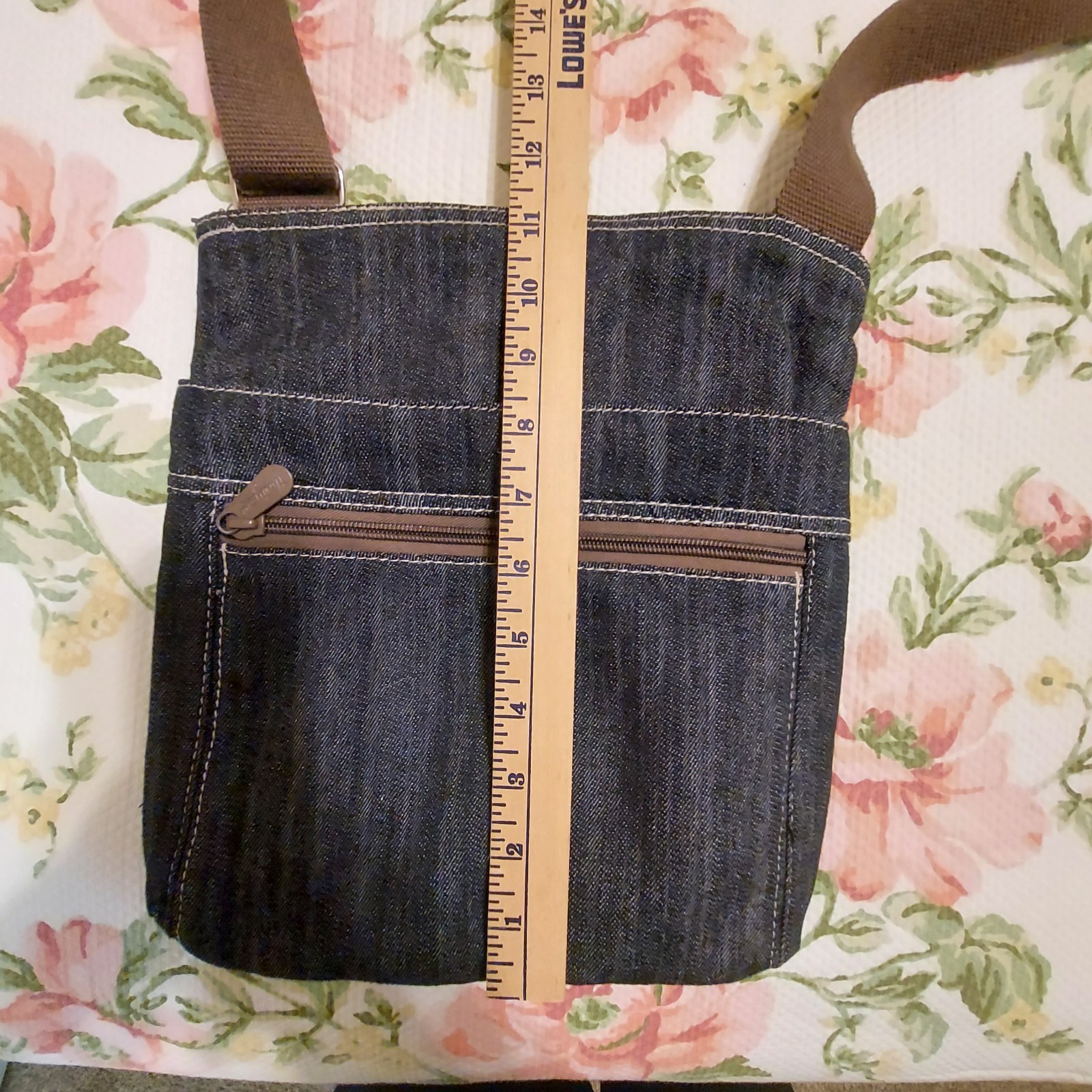 Thirty-One Denim Crossbody Shoulder Bag/Purse Adjustable Strap