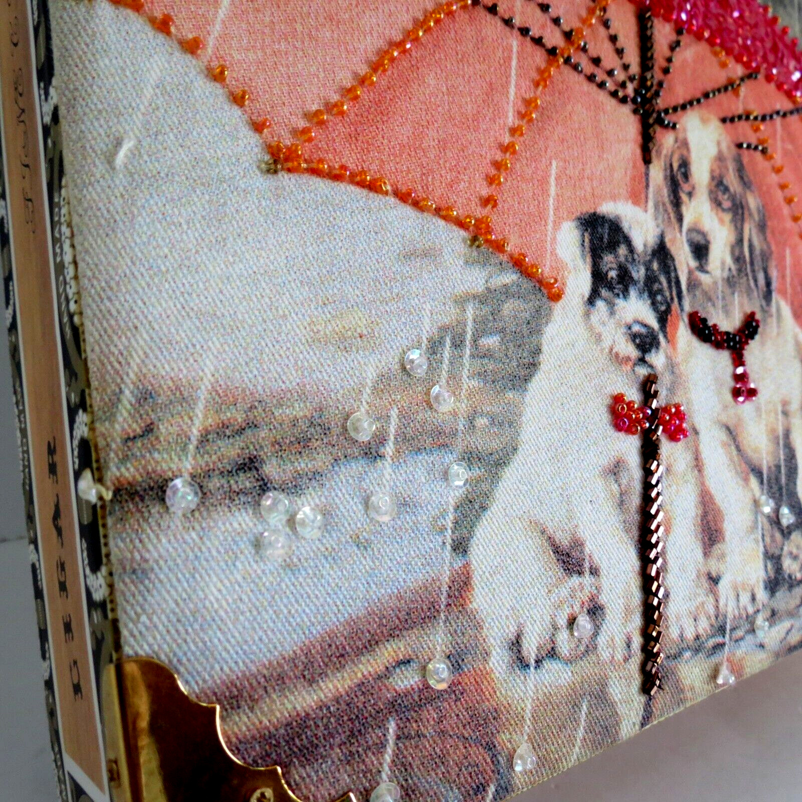 NEW – Vintage Braciano Fine Cigar Wood Box Purse – Dogs