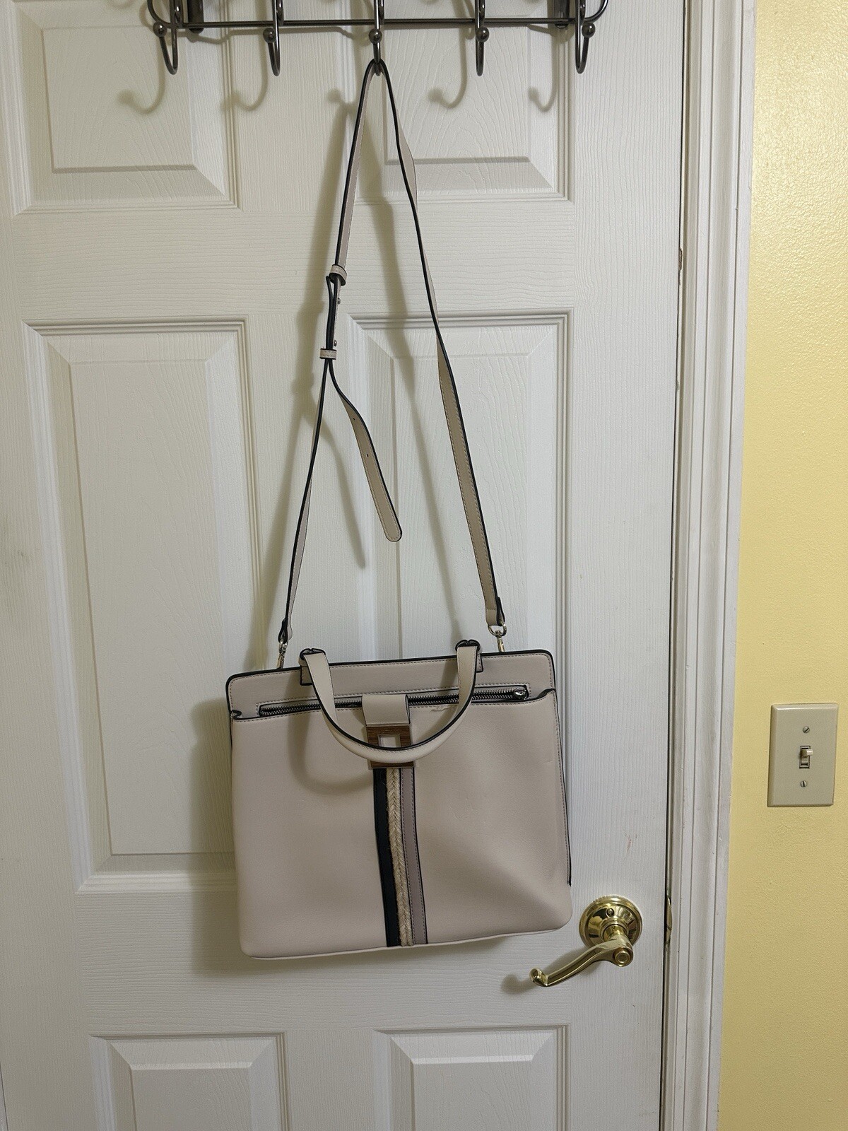 Celine Dion Collection Handbag Purse Nude With Silver Accent- Partita Collection