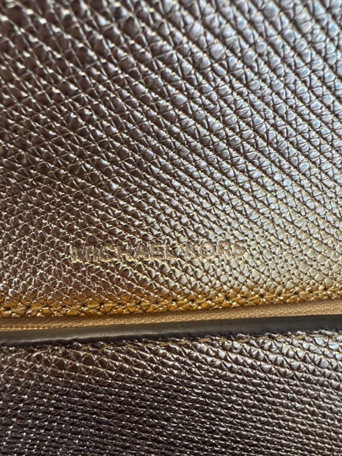 Michael Kors Metallic Gold MK Chain Clutch
