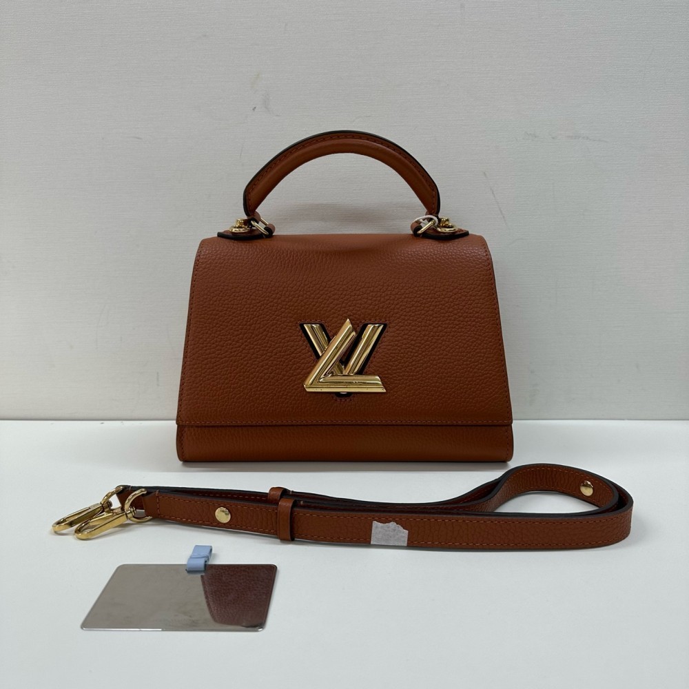 Louis Vuitton Twist One Handle Taurillon leather brown shoulder bag Small