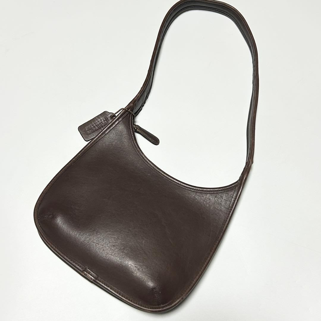 COACH 9020 Old Ergo Leather Shoulder Bag Brown Medium Vintage Rare Authentic